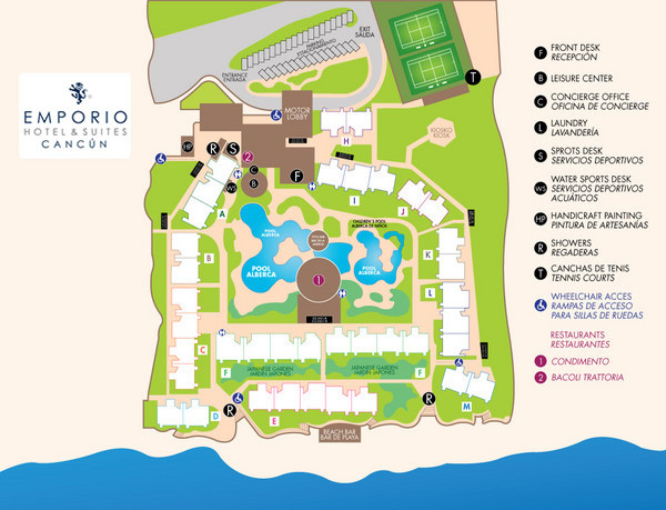 Mapa Emporio Hotel & Suites Cancún